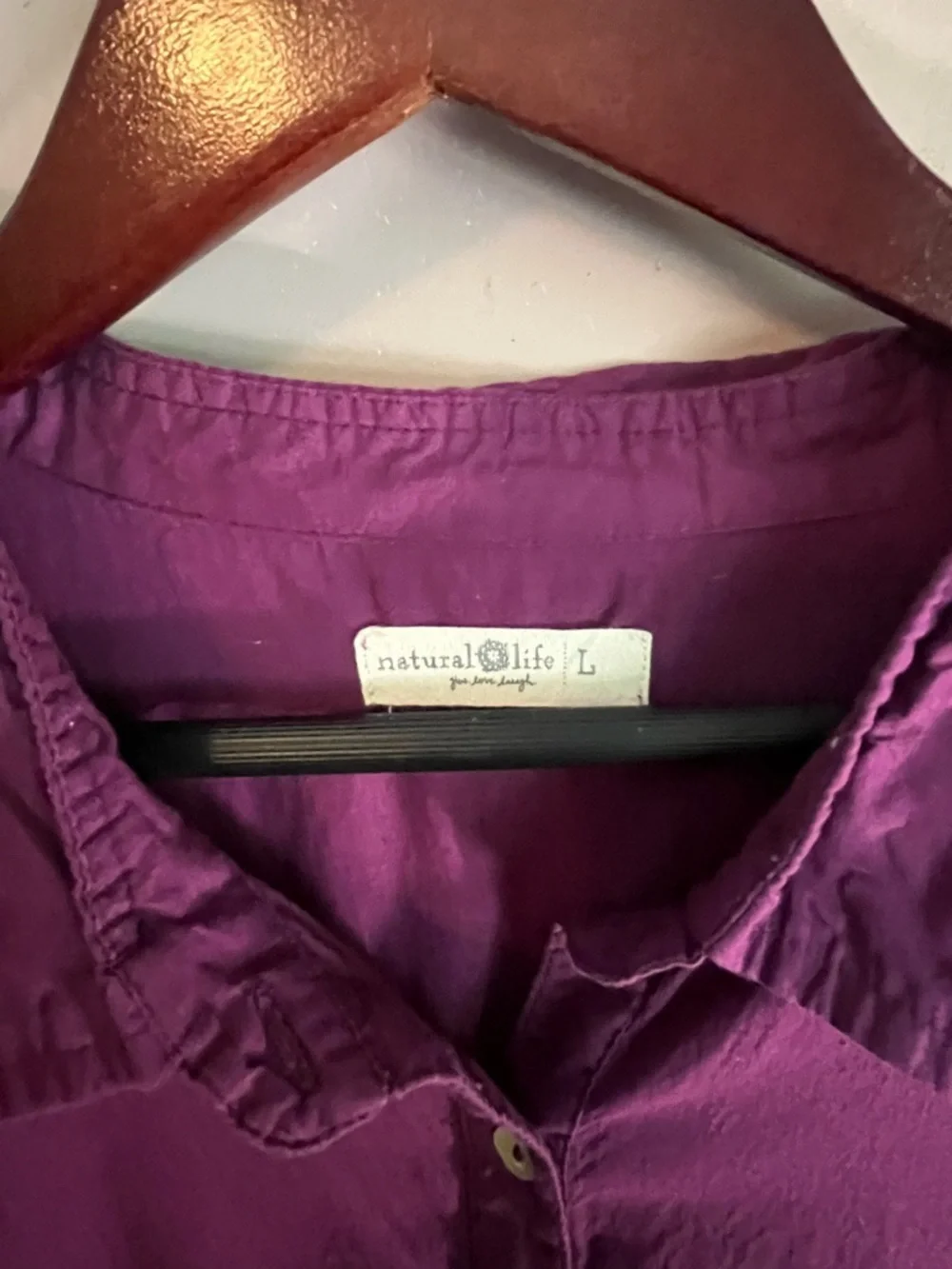 Natural Life Purple Tiered Maxi Dress -  L - Picture 2 of 7